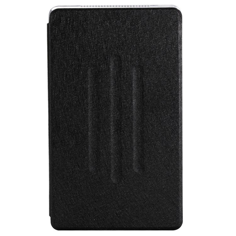 Silk Texture Leather Stand Case for Huawei MediaPad M5 8 (8.4-inch) - Black-1