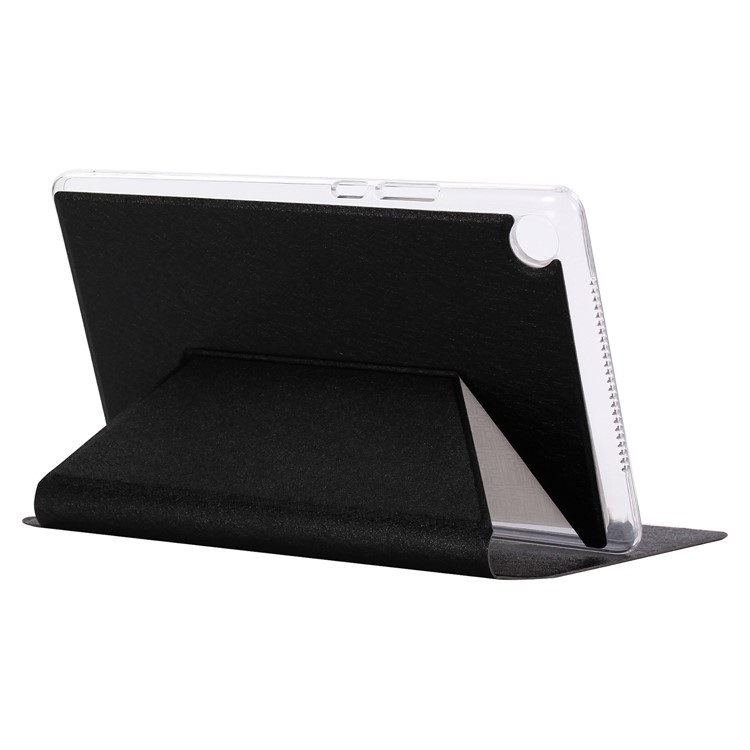 Silk Texture Leather Stand Case for Huawei MediaPad M5 8 (8.4-inch) - Black-3