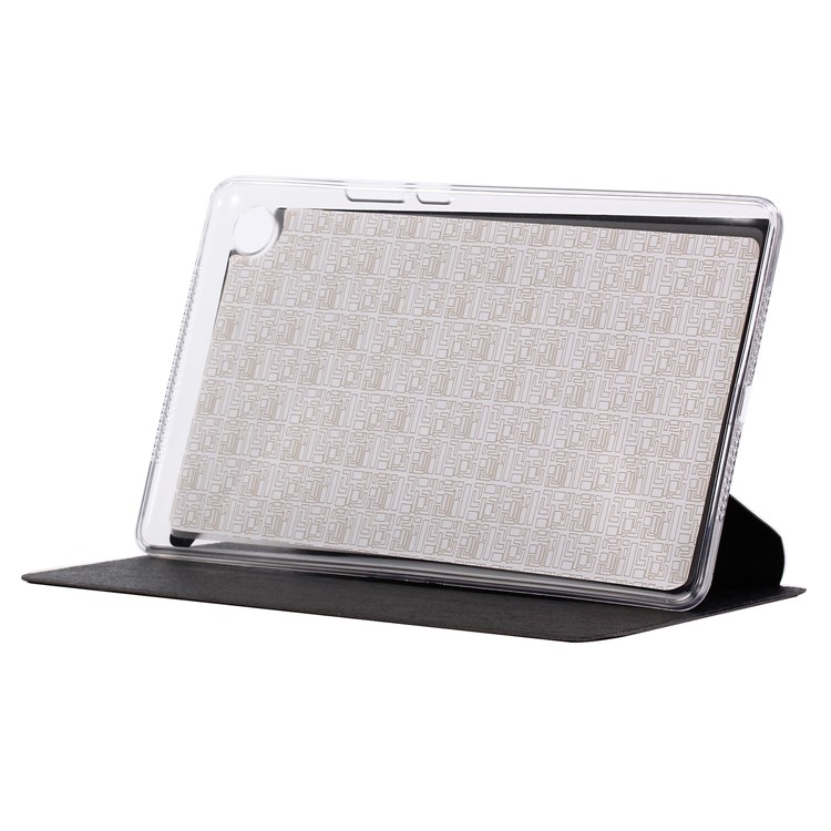 Silk Texture Leather Stand Case for Huawei MediaPad M5 8 (8.4-inch) - Black-4
