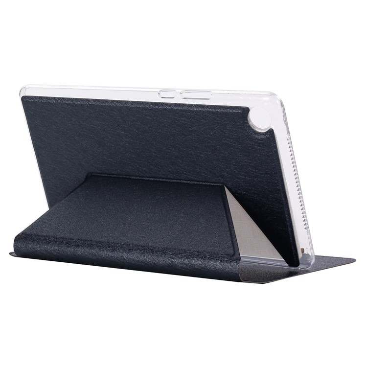 Silk Texture Leather Stand Cover for Huawei MediaPad M5 8 (8.4-inch) - Blue-3