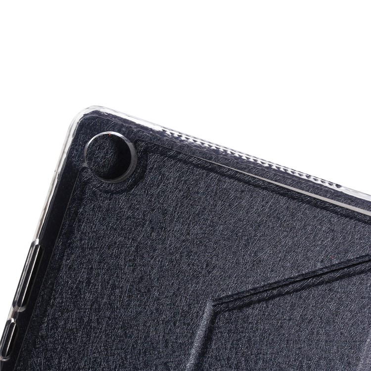 Silk Texture Leather Stand Cover for Huawei MediaPad M5 8 (8.4-inch) - Blue-7