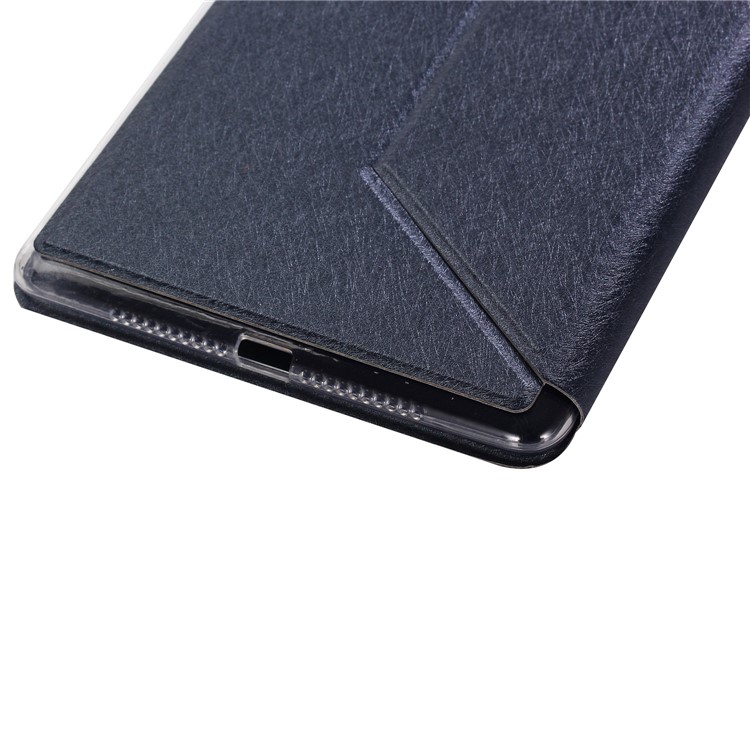 Silk Texture Leather Stand Cover for Huawei MediaPad M5 8 (8.4-inch) - Blue-8