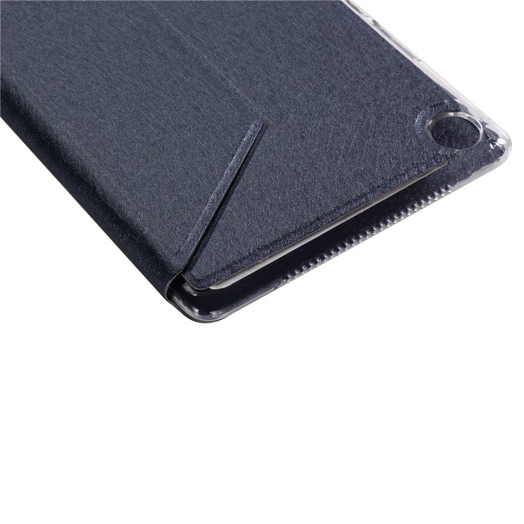 Silk Texture Leather Stand Cover for Huawei MediaPad M5 8 (8.4-inch) - Blue-9