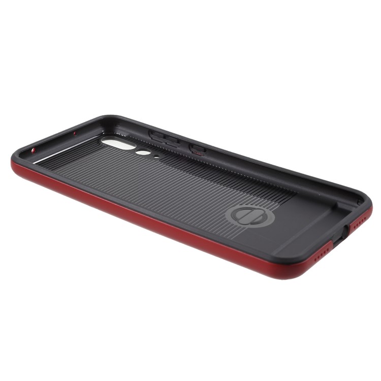 For Huawei P20 Pro Brushed PC + TPU Hybrid Case - Red-4
