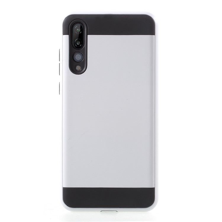 For Huawei P20 Pro Brushed PC + TPU Hybrid Cover - White-1