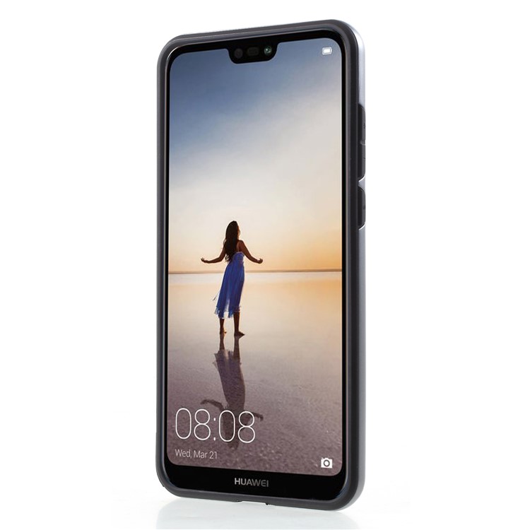 For Huawei P20 Pro Brushed PC + TPU Hybrid Back Cover - Grey-2