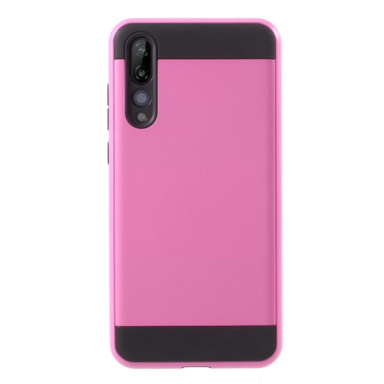 For Huawei P20 Pro Brushed PC + TPU Hybrid Back Shell - Rose-1