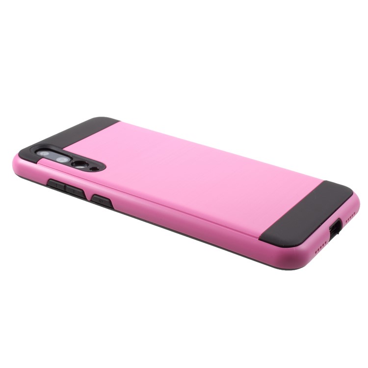 For Huawei P20 Pro Brushed PC + TPU Hybrid Back Shell - Rose-4