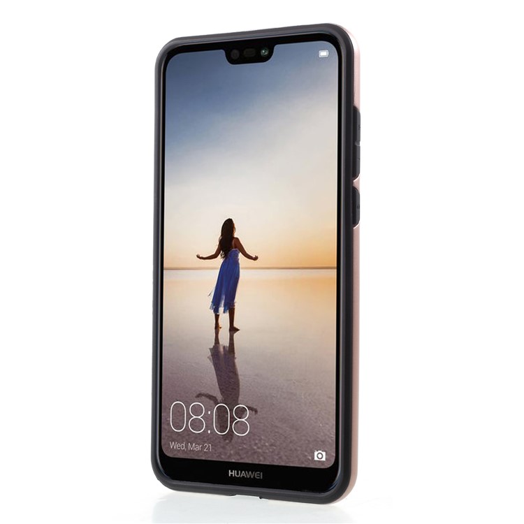 For Huawei P20 Pro Brushed PC + TPU Hybrid Phone Case - Rose Gold-2