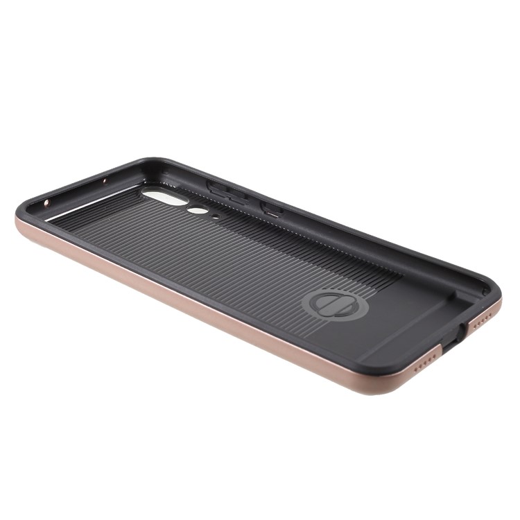 For Huawei P20 Pro Brushed PC + TPU Hybrid Phone Case - Rose Gold-5