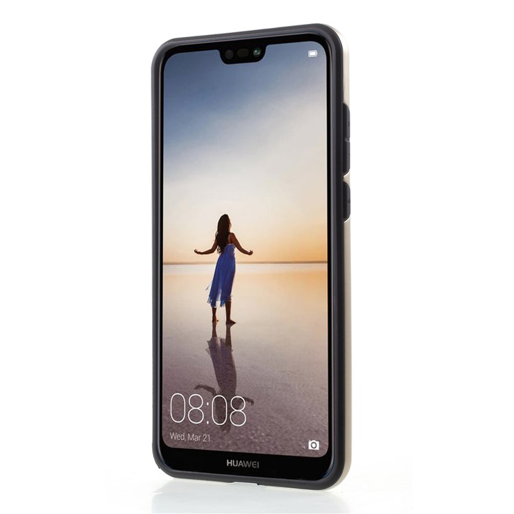 For Huawei P20 Pro Brushed PC + TPU Hybrid Phone Cover - Gold-2