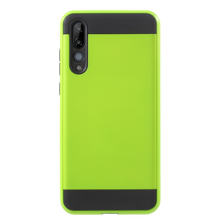 For Huawei P20 Pro Brushed PC + TPU Hybrid Phone Shell - Green-1