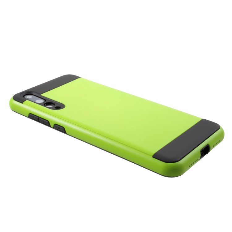 For Huawei P20 Pro Brushed PC + TPU Hybrid Phone Shell - Green-4