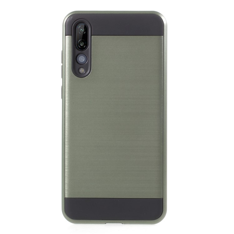 For Huawei P20 Pro Brushed PC + TPU Hybrid Cell Phone Case - Army Green-1