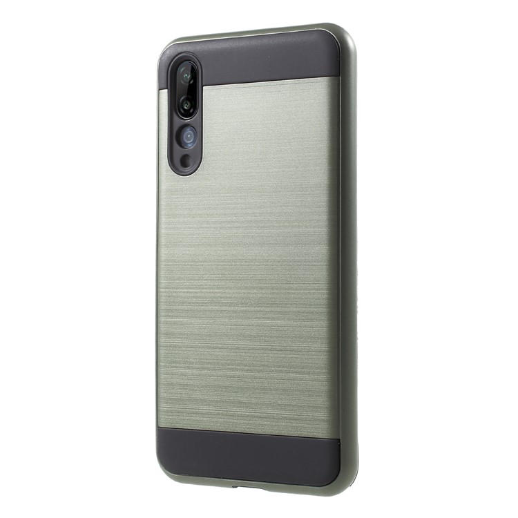 For Huawei P20 Pro Brushed PC + TPU Hybrid Cell Phone Case - Army Green-3