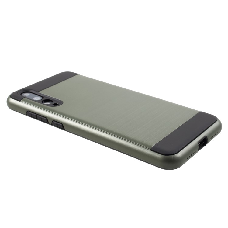 For Huawei P20 Pro Brushed PC + TPU Hybrid Cell Phone Case - Army Green-4