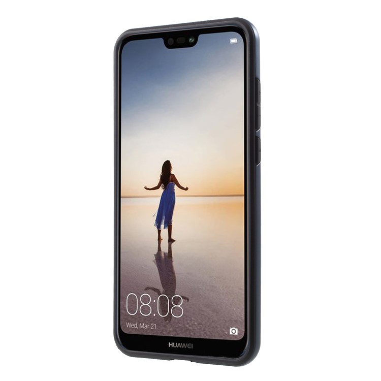 For Huawei P20 Pro Brushed PC + TPU Hybrid Mobile Phone Casing - Dark Blue-2