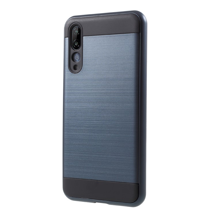 For Huawei P20 Pro Brushed PC + TPU Hybrid Mobile Phone Casing - Dark Blue-3