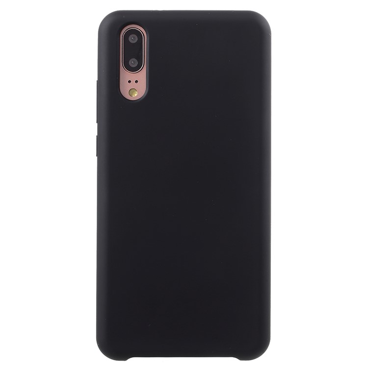 Rubber Coating TPU Phone Back Case for Huawei P20 - Black-2