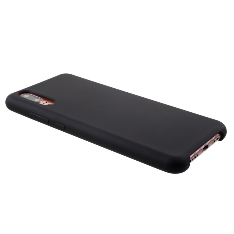 Rubber Coating TPU Phone Back Case for Huawei P20 - Black-3