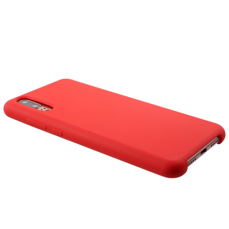 Rubber Coating TPU Phone Cover for Huawei P20 - Red-4