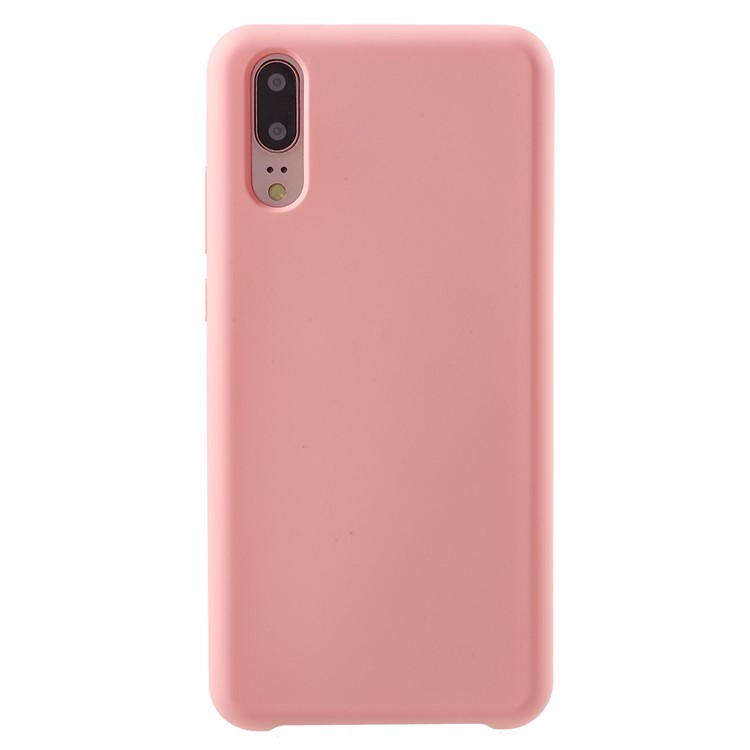 Rubber Coating TPU Mobile Phone Casing for Huawei P20 - Pink-1