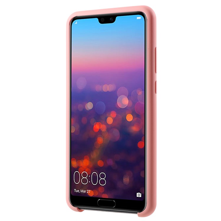 Rubber Coating TPU Mobile Phone Casing for Huawei P20 - Pink-2