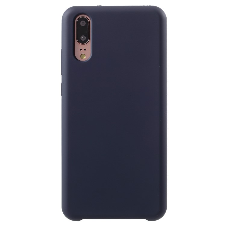 Rubber Coating TPU Mobile Case for Huawei P20 - Dark Blue-1