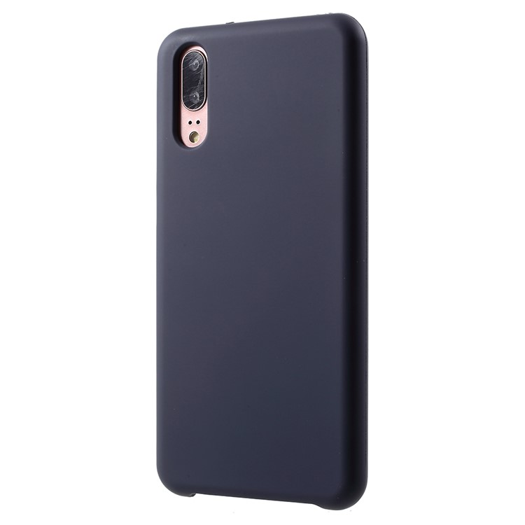 Rubber Coating TPU Mobile Case for Huawei P20 - Dark Blue-5