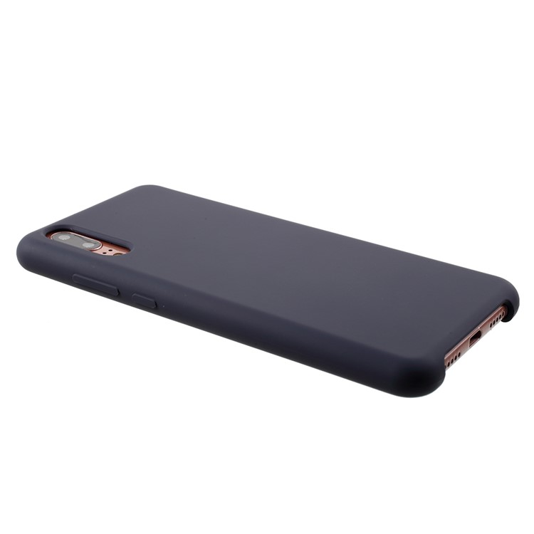 Rubber Coating TPU Mobile Case for Huawei P20 - Dark Blue-7