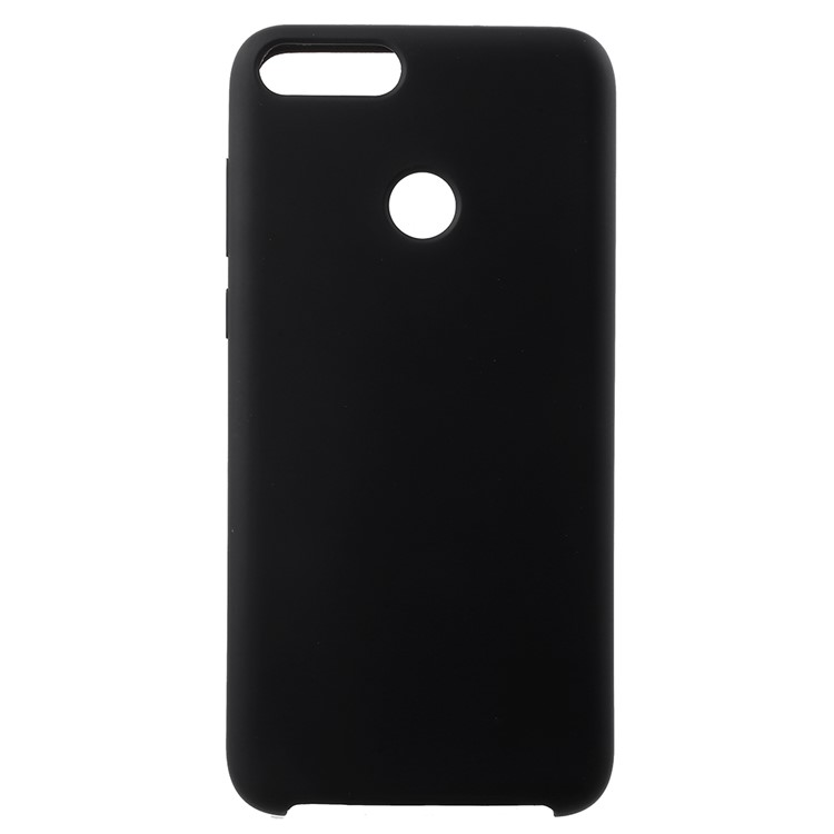Rubber Coating TPU Mobile Phone Case for Huawei P Smart/Enjoy 7S - Black-1