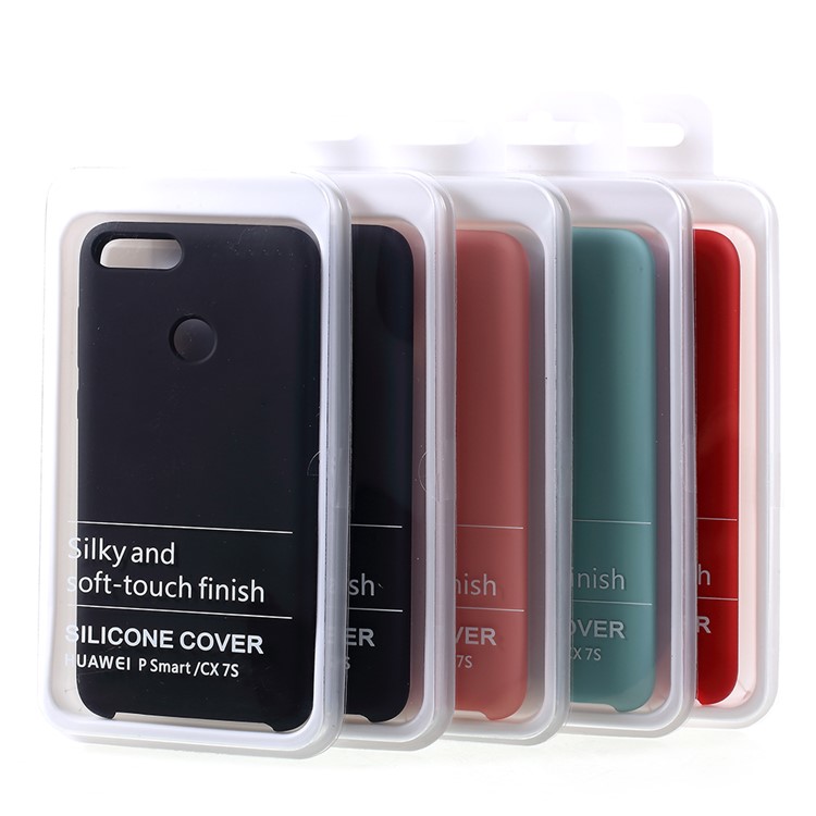 Rubber Coating TPU Mobile Phone Case for Huawei P Smart/Enjoy 7S - Black-6