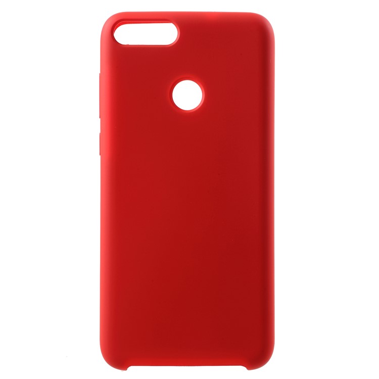 Rubber Coating TPU Mobile Phone Back Case for Huawei P Smart/Enjoy 7S - Red-1
