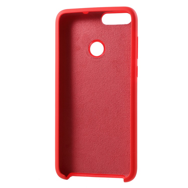 Rubber Coating TPU Mobile Phone Back Case for Huawei P Smart/Enjoy 7S - Red-5