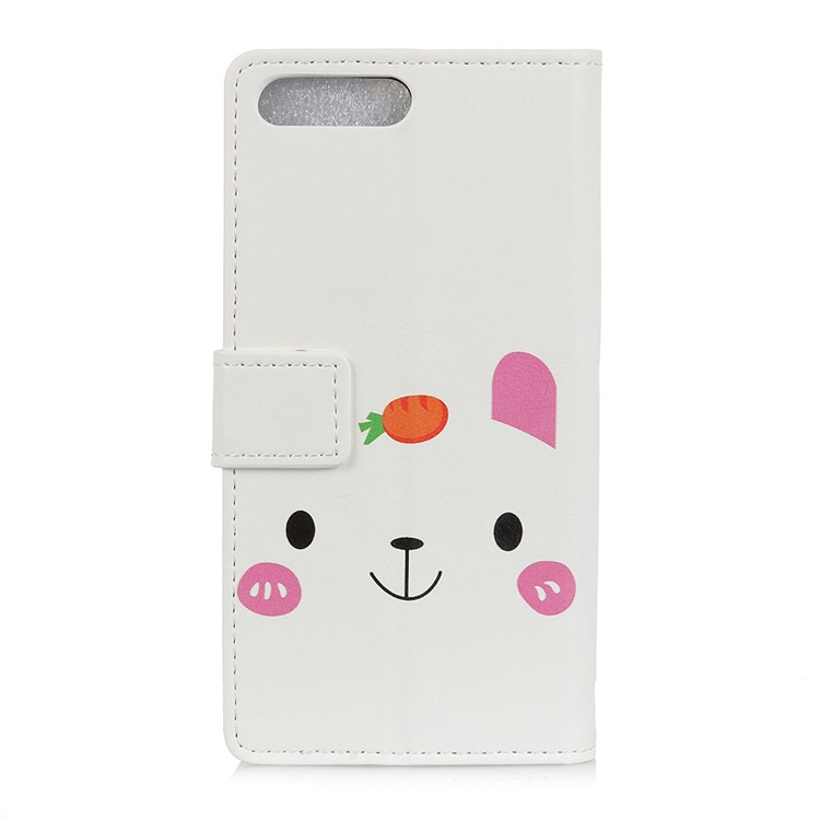Pattern Printing Stand Leather Wallet Mobile Cover for Huawei Y6 (2018)/Honor 7A (without Fingerprint Sensor) - Cute Bear-2