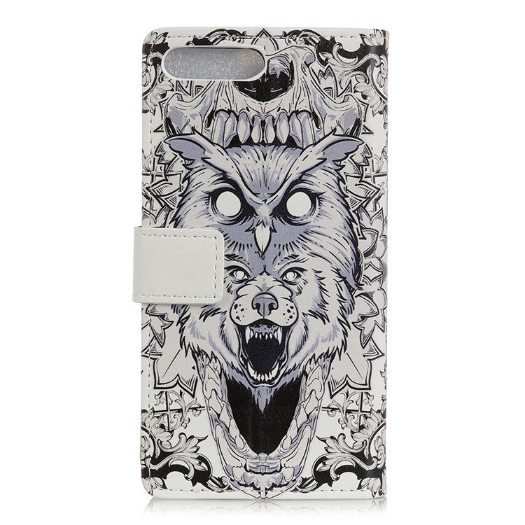 Pattern Printing Stand Leather Wallet Phone Cover for Huawei Y6 (2018)/Honor 7A (without Fingerprint Sensor) - Abstract Owl-2