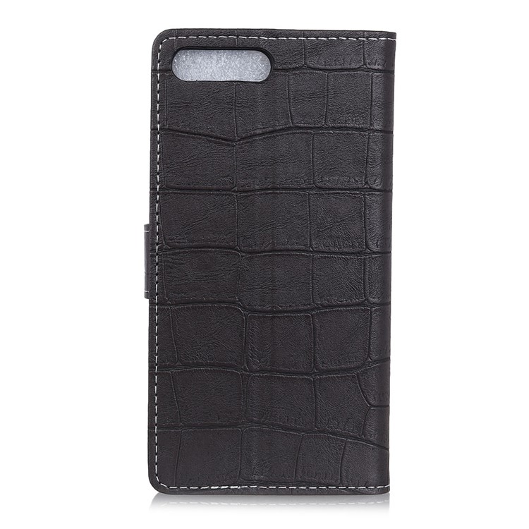 Vintage Crocodile Texture Wallet Stand Leather Case for Huawei Y6 (2018) - Black-3