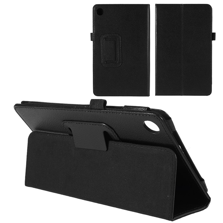 Litchi Texture PU Leather Protection Case for Huawei MediaPad M5 8 (8.4-inch) - Black-1