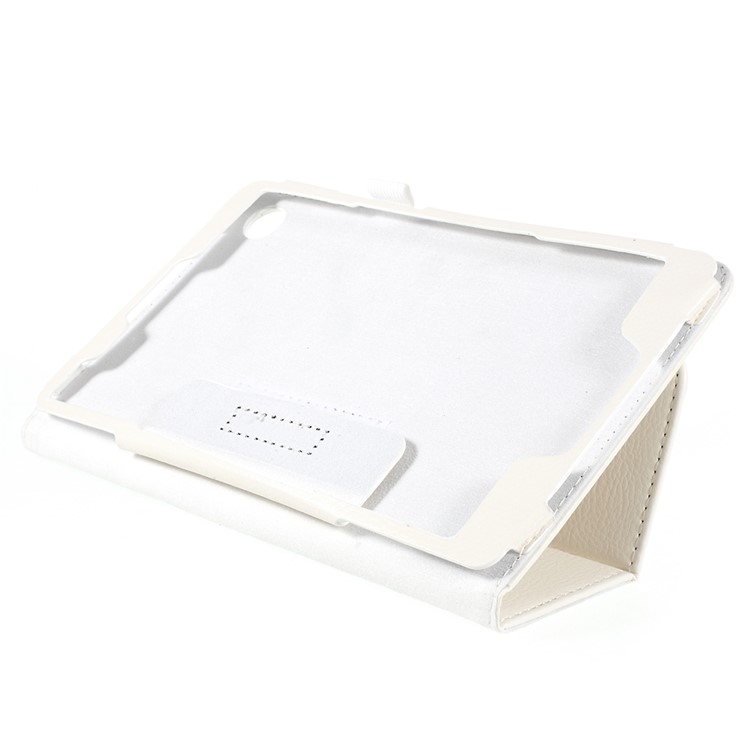 Litchi Texture PU Leather Protection Cover for Huawei MediaPad M5 8 (8.4-inch) - White-3
