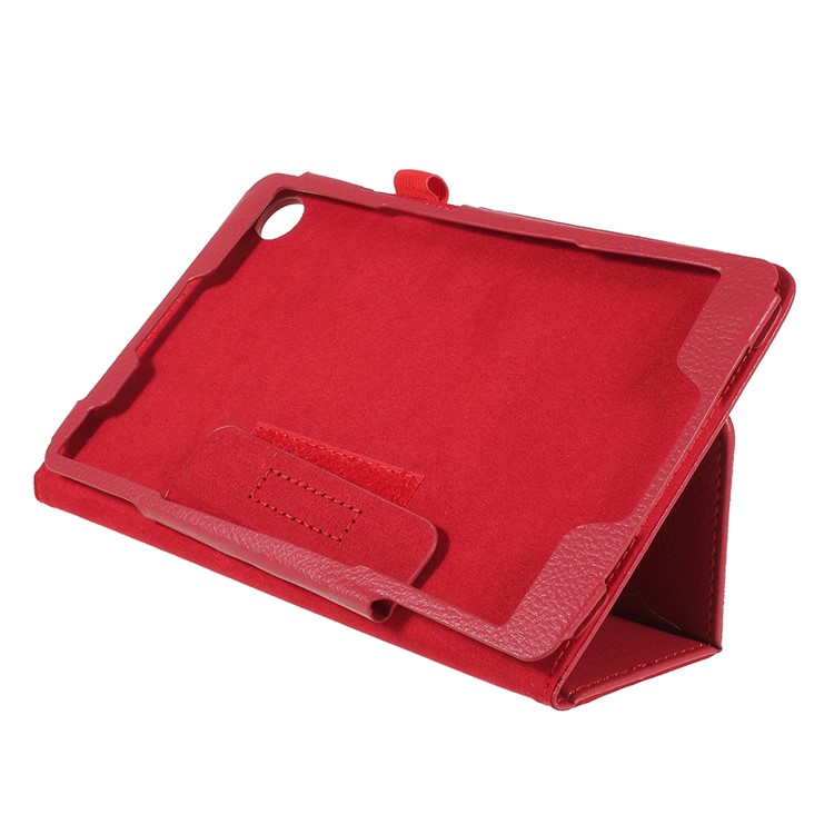 Litchi Texture PU Leather Protection Shell for Huawei MediaPad M5 8 (8.4-inch) - Red-3