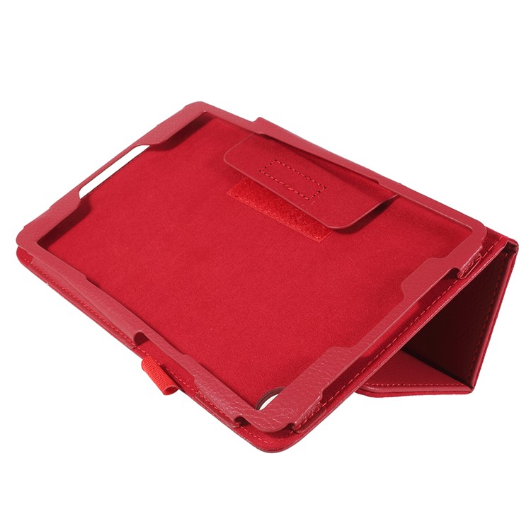 Litchi Texture PU Leather Protection Shell for Huawei MediaPad M5 8 (8.4-inch) - Red-5