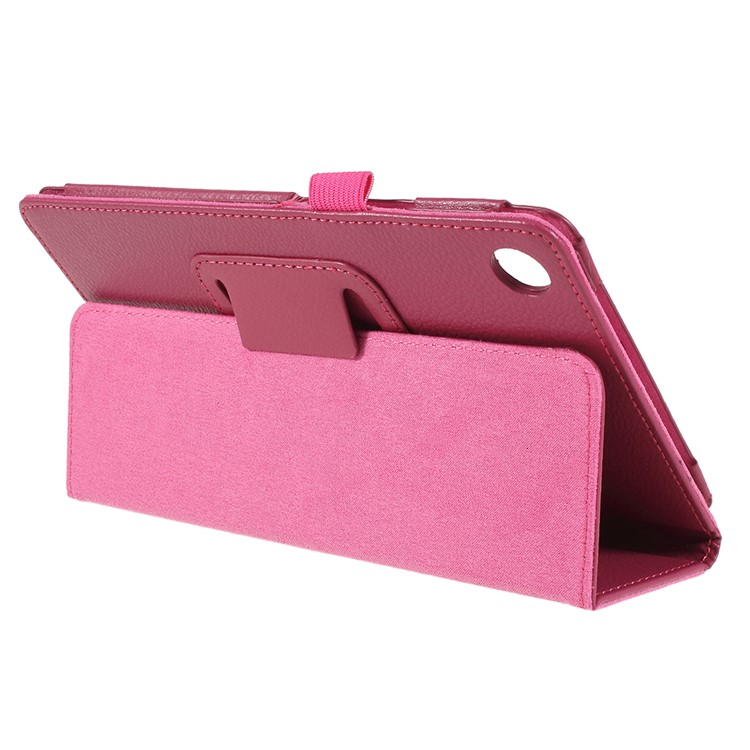 Litchi Texture PU Leather Protection Casing for Huawei MediaPad M5 8 (8.4-inch) - Rose-4