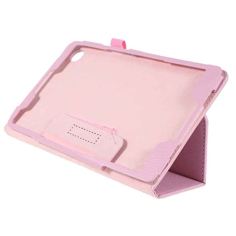 Litchi Texture PU Leather Protective Case for Huawei MediaPad M5 8 (8.4-inch) - Pink-3