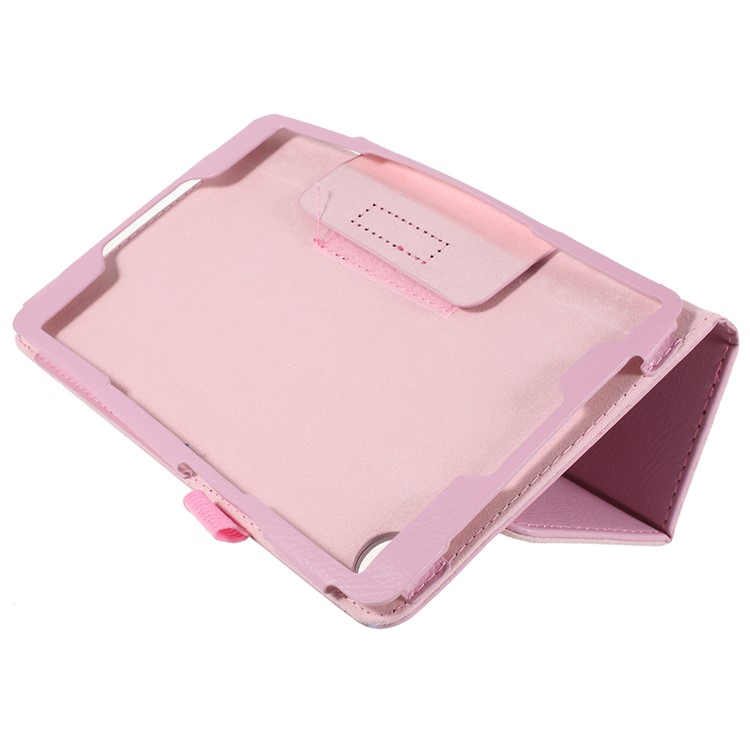 Litchi Texture PU Leather Protective Case for Huawei MediaPad M5 8 (8.4-inch) - Pink-5