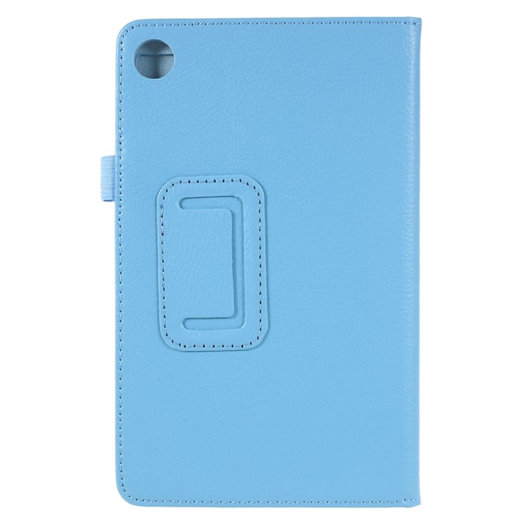 Litchi Texture PU Leather Protective Shell for Huawei MediaPad M5 8 (8.4-inch) - Baby Blue-2