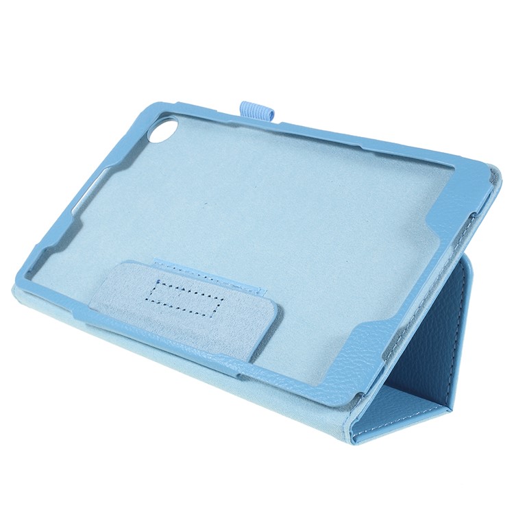 Litchi Texture PU Leather Protective Shell for Huawei MediaPad M5 8 (8.4-inch) - Baby Blue-3