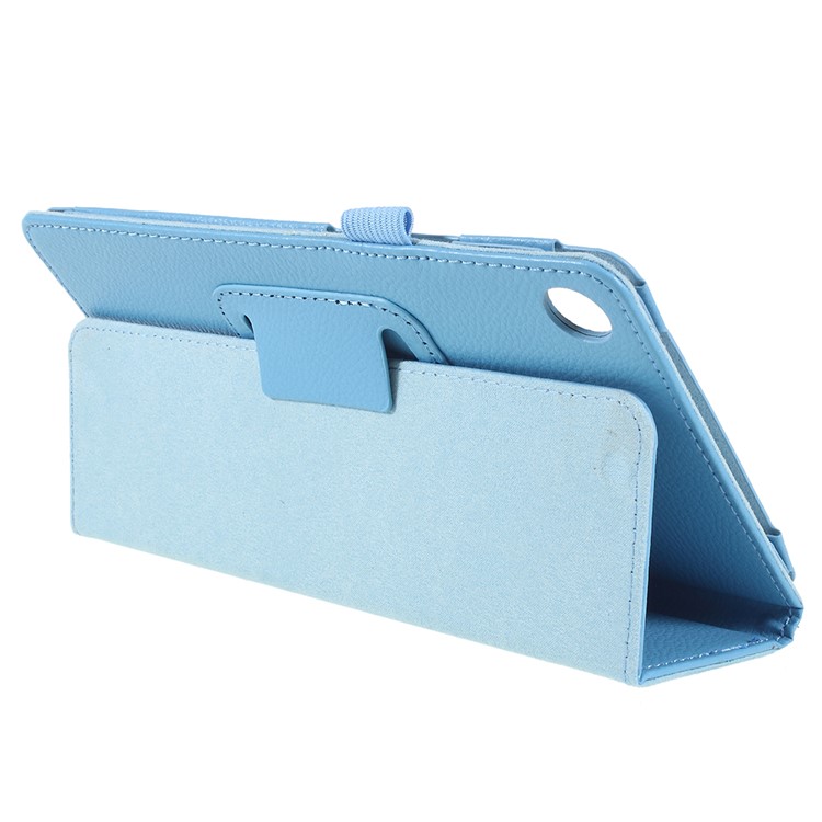 Litchi Texture PU Leather Protective Shell for Huawei MediaPad M5 8 (8.4-inch) - Baby Blue-4