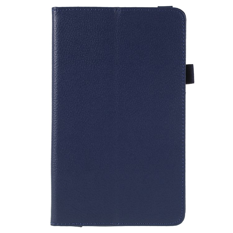 Litchi Texture PU Leather Protective Casing for Huawei MediaPad M5 8 (8.4-inch) - Dark Blue-1