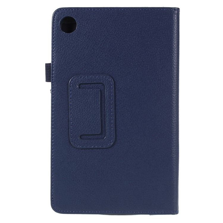 Litchi Texture PU Leather Protective Casing for Huawei MediaPad M5 8 (8.4-inch) - Dark Blue-2