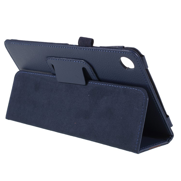 Litchi Texture PU Leather Protective Casing for Huawei MediaPad M5 8 (8.4-inch) - Dark Blue-4